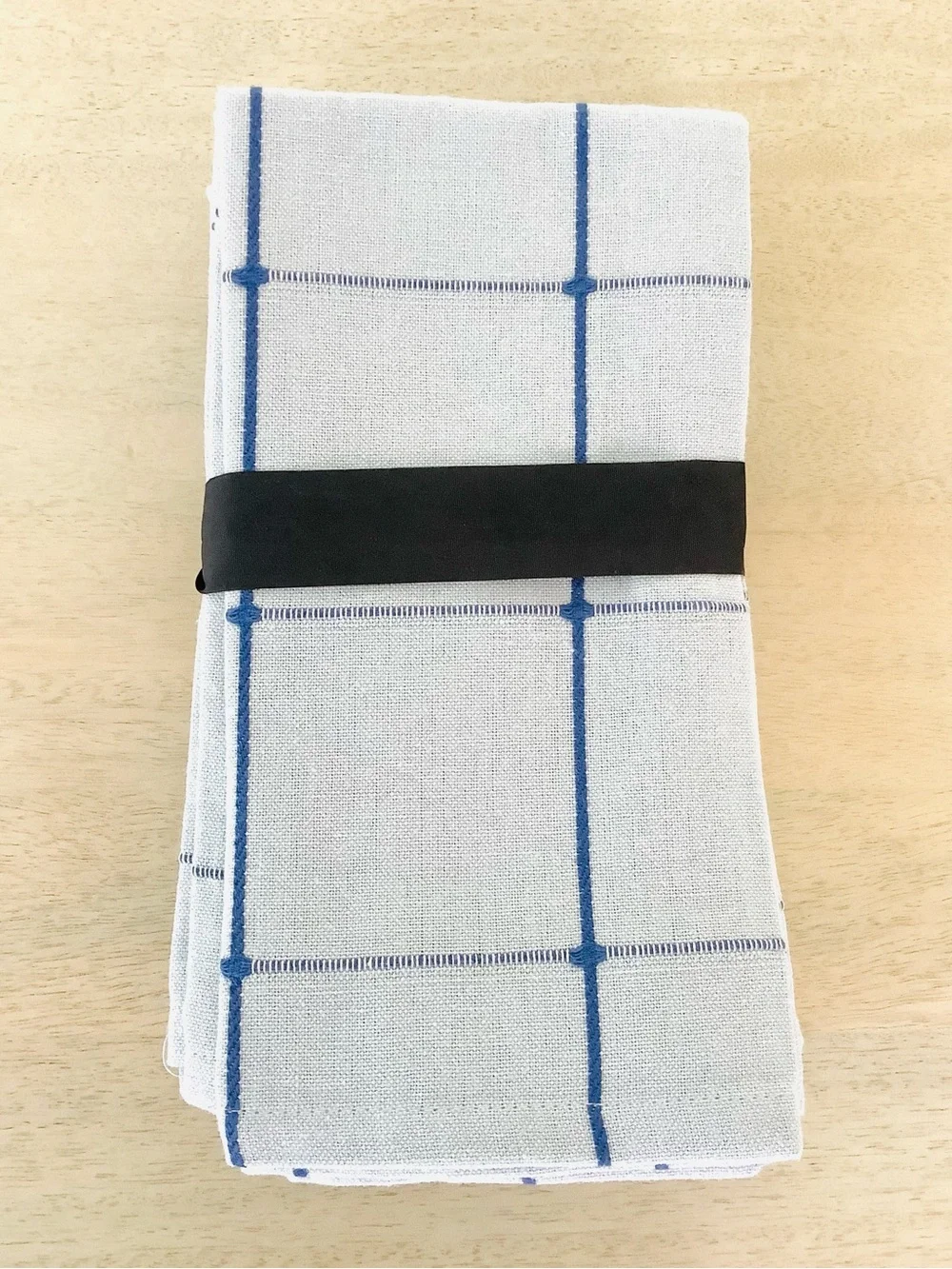 4pc Hearth & Hand Magnolia Blue Gingham Napkin Set